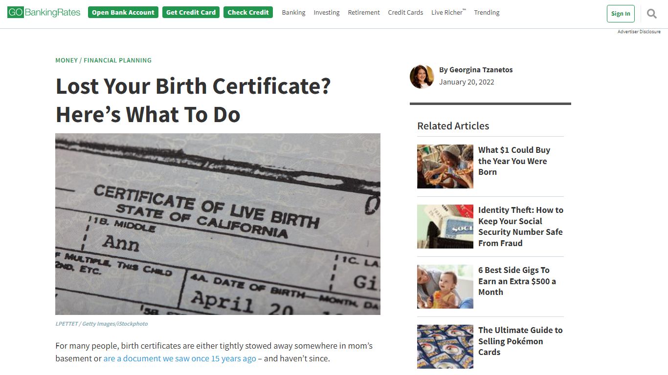 Lost Your Birth Certificate? Here's What To Do | GOBankingRates